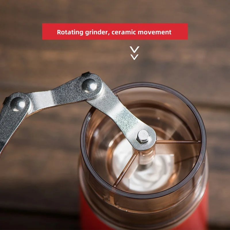 Portable Hand-brewed Coffee Machine Ground Coffee Cup Integrated Bean Hand-twisted Rotating Portable Ground Cup