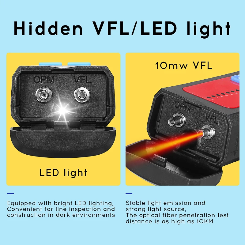 MAYTO  Five in one AUA-507/505 Five in one Optical Fiber Identifier +10MW VFL + LED light and RJ45 Network testing