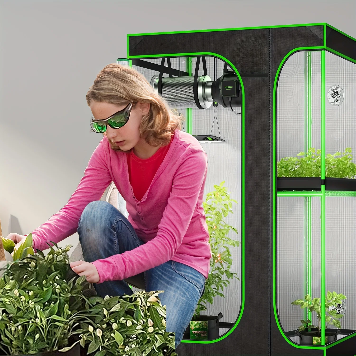 Indoor Hydroponic LED Grow Room Glasses 1 set led grow light,grow room glasses