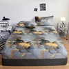 Fashion Luxury Marble Fitted Sheet Set, Soft Comfortable Breathable 360° Wrap Bedding Sets with Deep Pocket, for Bedroom Decor 1