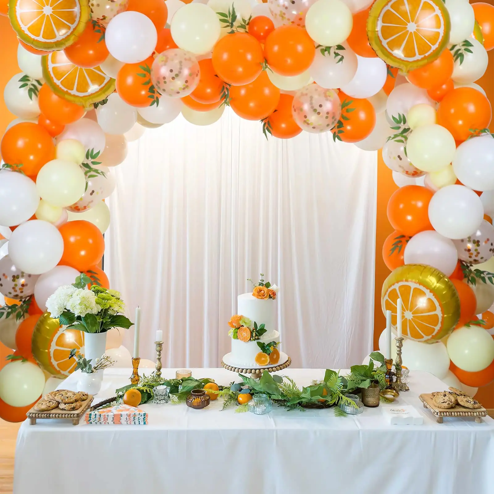 OrangeBalloonBabyShowerBirthdayPartyDecorationGenderReveal