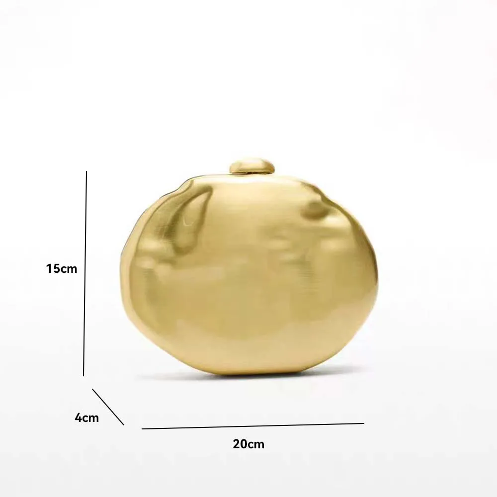 2025 New Designer Evening Bag for Women - Trendy Acrylic Clutch Purse with Chain Elegant Ellipse Shoulder Bag for Party Wedding