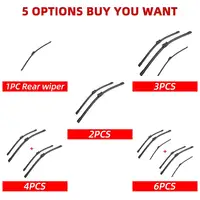 1/2/3/4/6PCS Car Wiper For VW Caddy 2K 2004-2007 Front Rear Wiper Blades Brushes Auto Accessories 2004 2005 2006 2007 2