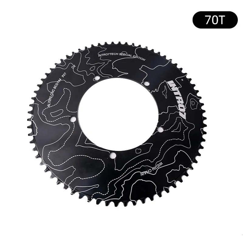 INTRO7 cycling クランク INTRO7 Fixed Gear Bike Crankset 70T 100T 170mm 144BCD Single