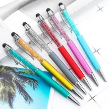 Stylo à bille en métal, cristal, diamant, condensateur, laser, logo personnalisé, publicitaire, multicolore