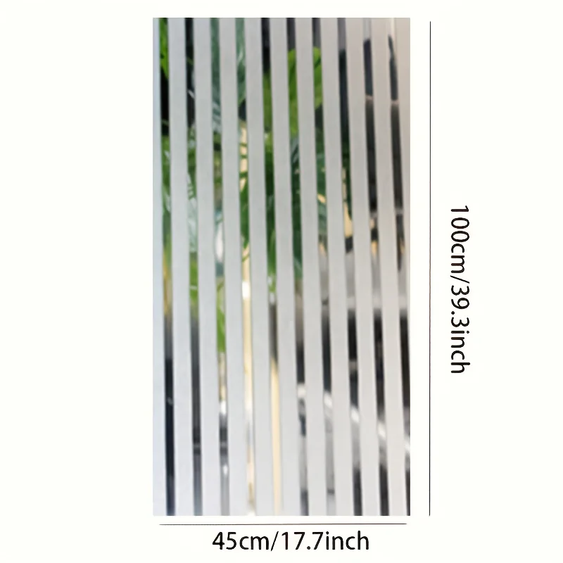 Window Film Frosted Window Film Privacy Film for Glass Windows Stripe Patterns Window Frosting Self-Adhesive Glass for Home Office