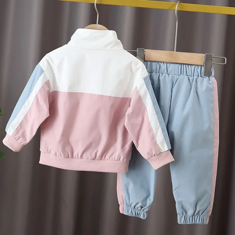 Kids sports suit 2pcs Girl Sports Suit Coat + pants Children Clothing Outfit Sets for Girls Spring Autumn