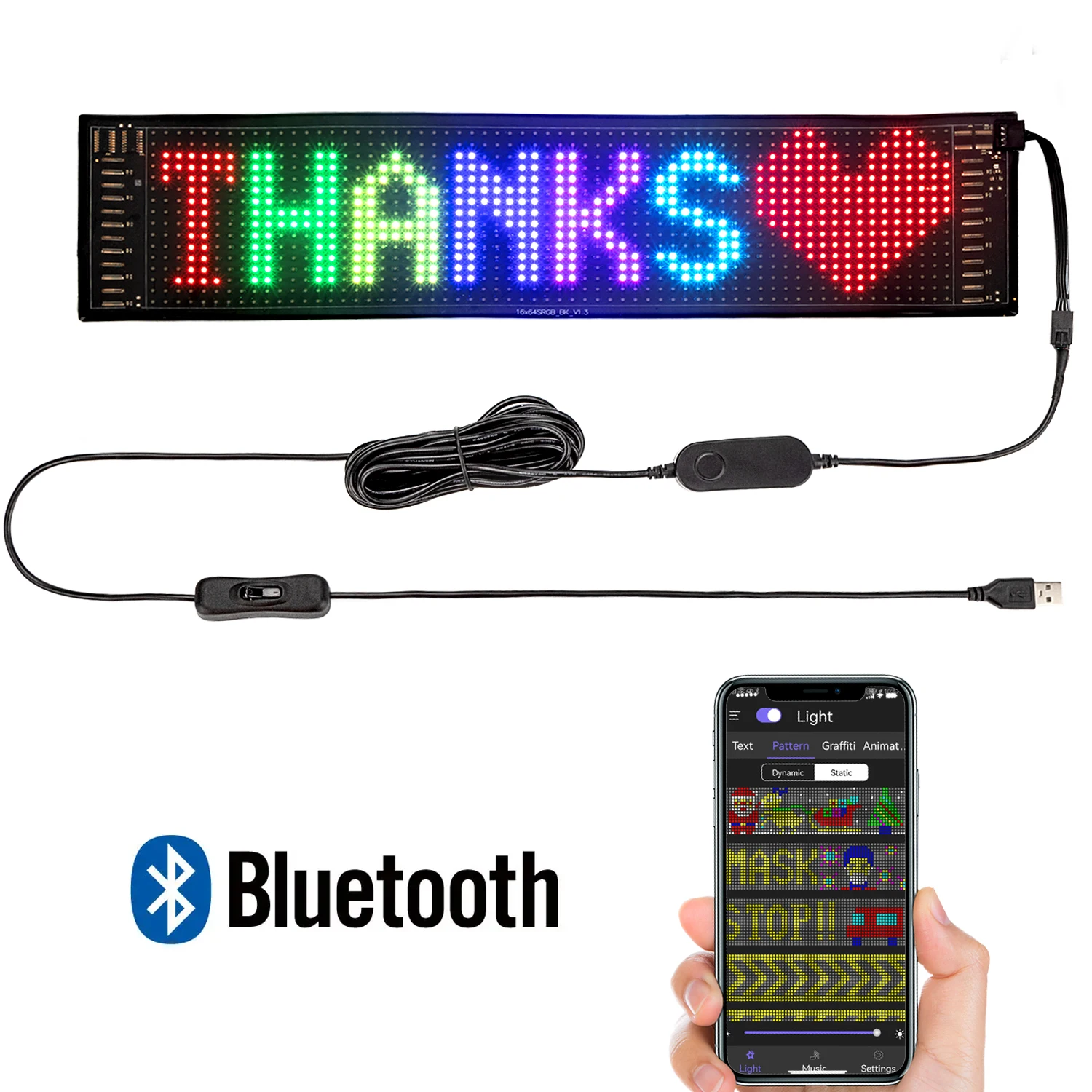 Bluetooth Led Matrix Display Led Matrix Panel Led Matrix Screen Sign ...