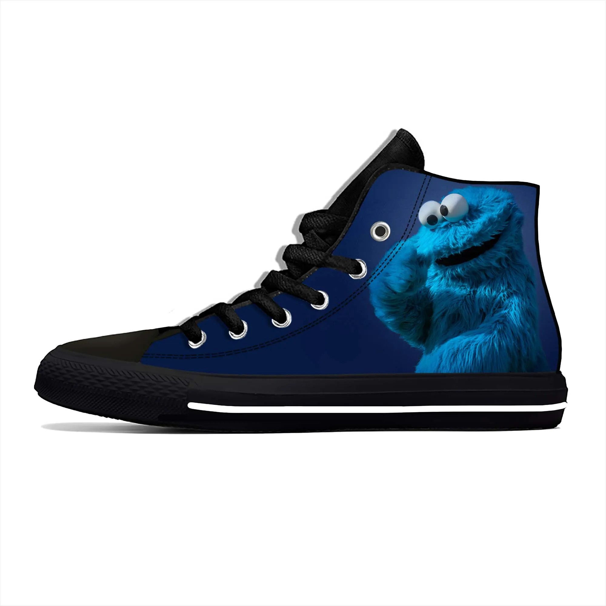 

Street Monster Anime Cartoon Manga Sesame Cookie Casual Cloth Shoes High Top Comfortable Breathable 3D Print Men Women Sneakers