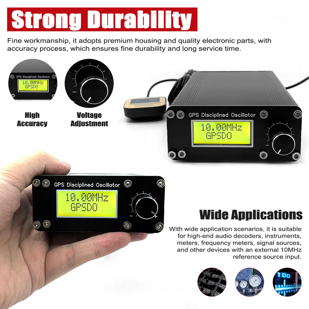 GPSDO 10MHz Frequency Signal Source Positioning System Square Wave GPS Disciplin