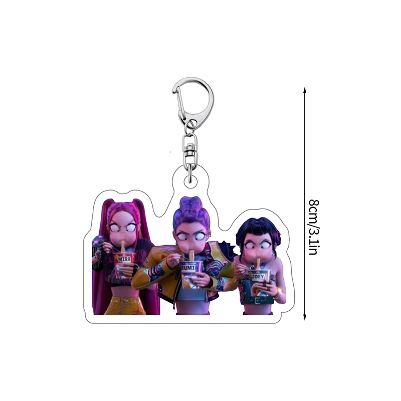 Lot De 6 Porte-clés Anime - Personnages Mignons En Acrylique - Cadeau Pour Ados/fans D'anime
