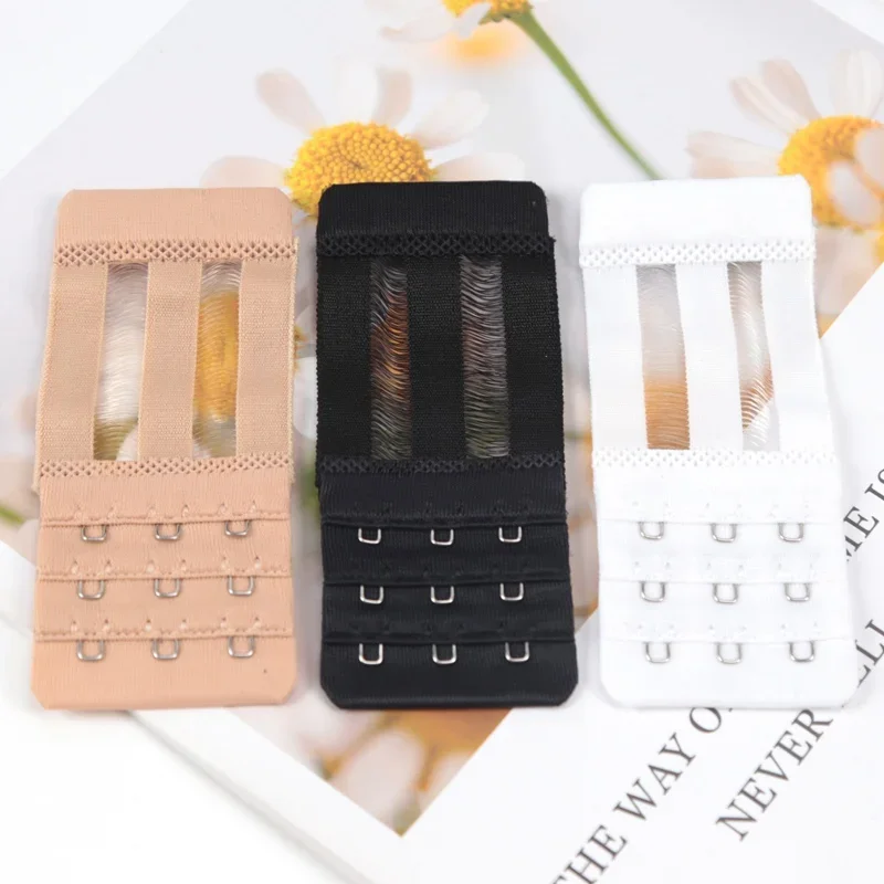 Ladies 3Pcs/set 3 Hook Bra Extender Soft Nylon Strap Extension Women Intimates Lengthened Bra Hook Extenders Bra Accessories