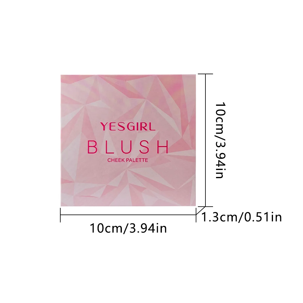 Four Color Blush Roll Brush Set Matte Highlight Brightening Blush All-In-one Non-Fly Powder White Eyeshadow Rouge Tray