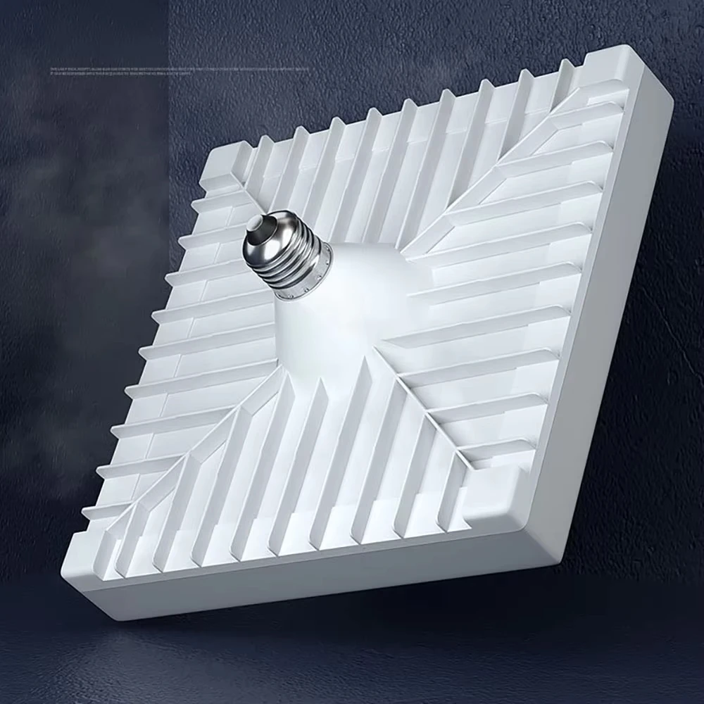 LED Bulb E27 Base 180-265V Square Ceiling Lamp Indoor Lighting 30W 40W 50W Light Bulb Cold White Energy Saving Lamp Garage Light