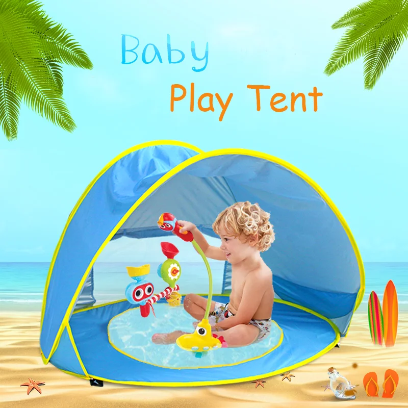 

Portable Beach Tent for Kid, Paddling Tent, Sunshade Children's Playhouse, Folding Easy Open, Indoor or Outdoor Use, All Seasons