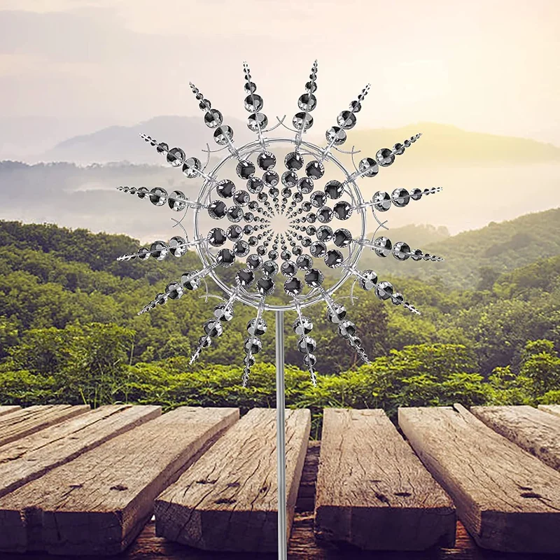 Unique Magical Metal Windmill Outdoor Wind Spinners Wind Collectors Courtyard Patio Garden Decoration Outdoor Indoor windmill toys garden windmill wind spinner