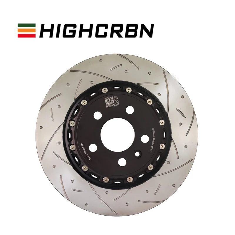 HIGHCRBN 370*32mm 2-piece Brake Disc Floating Front for Audi TT RS(8J3/8J9) OE#8J0615301E;8J0615301F
