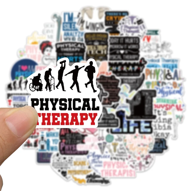 10/25/50PCS Physical Therapy Sticker For Laptop Sticker Waterproof