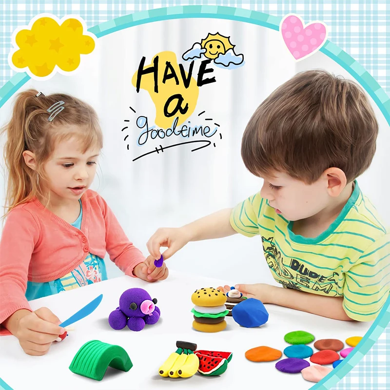 Kids Educational 5D Playdough Toy Air Dry Plasticine Clay Modelling Price  With 36 Light Colors And Polymer Slimes Perfect Gift 2205248809 From Qlzd,  $23.94