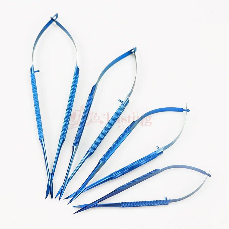 Ophthalmic Corneal Scissors Angle Microsurgical Stainless Steel Curved Straight pointed 12/14/16cm Hand Surgical Scissors ﻿ 6