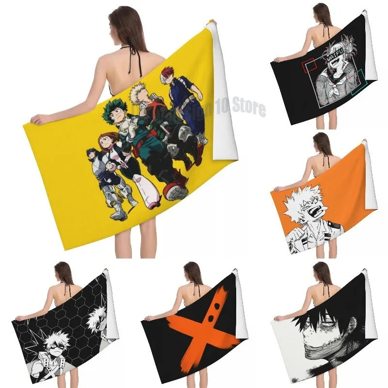 

My Hero Academia Beach Towel Personalized Anime Manga Soft Linen Microfiber Pool Towels