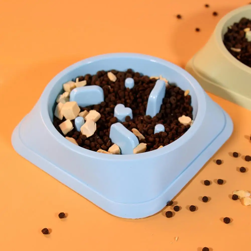 

Легкая миска для кормления домашних животных, прочная миска для медленного кормления, миска для собак для предотвращения удушения, круглая пластиковая миска-головоломка для корма собак
