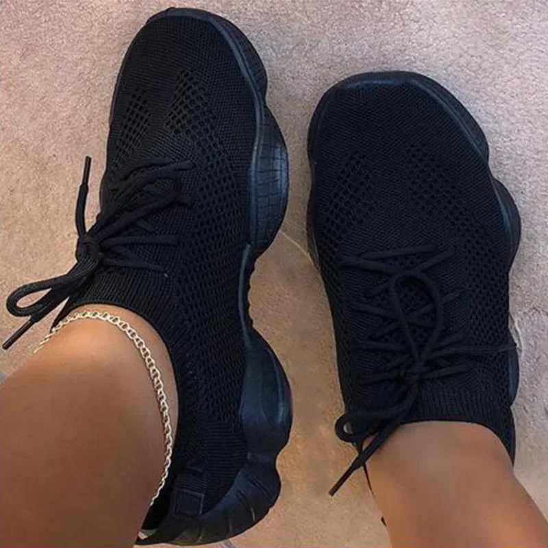 Women Sneakers Mesh Shoes Flats Breathsble Walking Casual Sport Shoes Female Comfort Ladies Plus Size Tenis Feminino Gym women sneakers