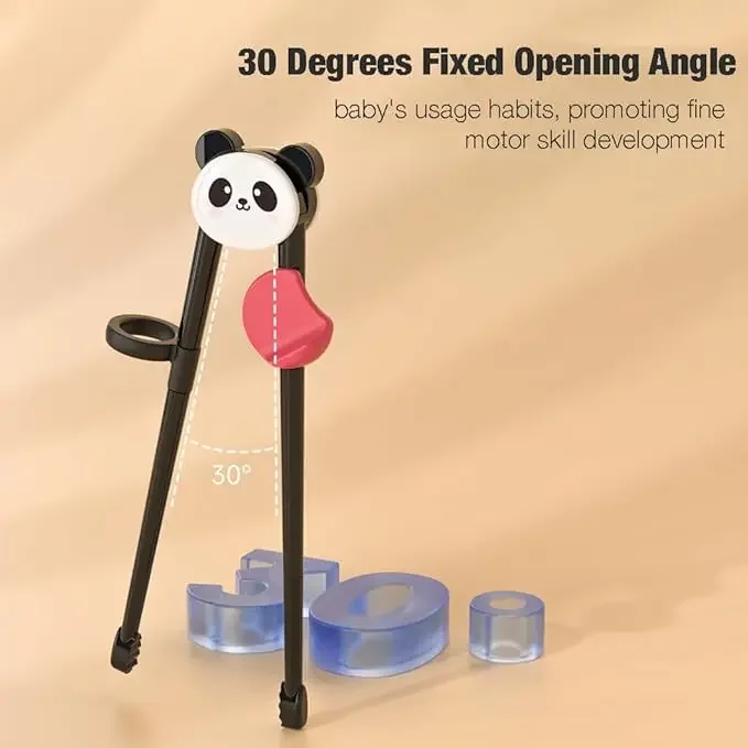 1/3PCS Cute Animal Learning Chopsticks Baby Training Food Grade Kids Tableware Cartoon Elementary Chopsticks Auxiliary Holder