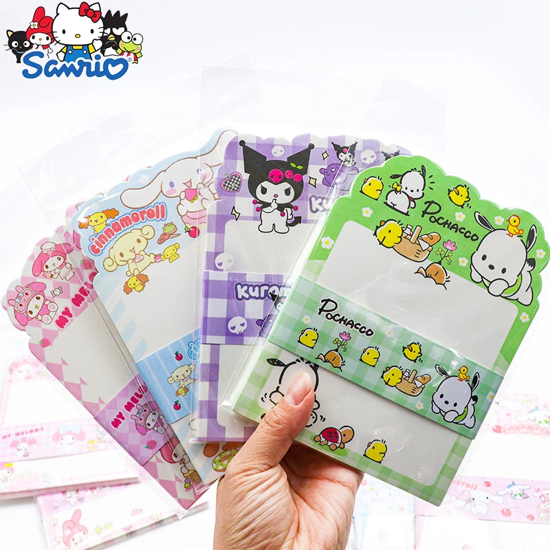 

16 шт. Sanrio Melody Kuromi блокнот студенческие принадлежности записная книжка бумага для сообщений маленький блокнот Мультяшные канцелярские товары оптом