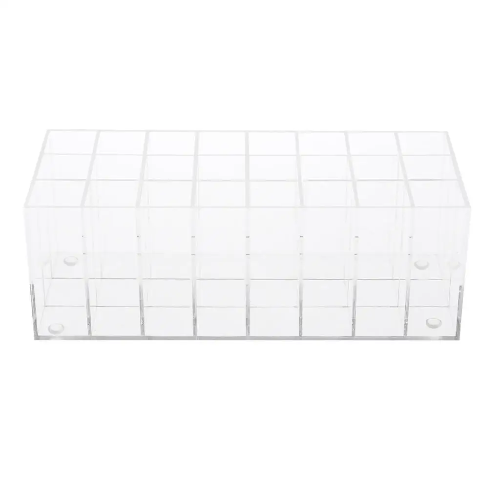 

24 Grids Transparent Display Rack Holder for , Brushes, Pen, Pencil and for Makeup Cosmetic Storage