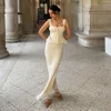 Minigmingxi 2024 New in Summer 2 Piece Dress Set Elegant and Beautiful Dresses Set Beige Long Matching Set Sexy Mermaid Skirt 2
