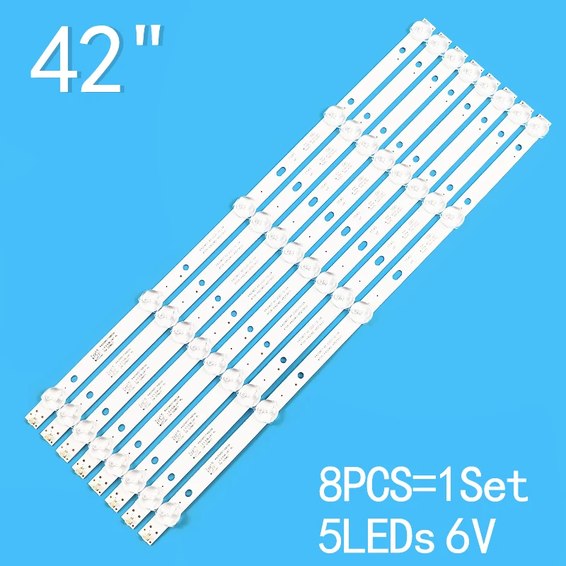 

New 8PCS LED backlight strip for 4708-K420WD-A3213K01 TX-43DR300ZZ 43PHT4001/60 43PFT4001/60 K430WD9 K420WD7 A3 42PUF6052/T3