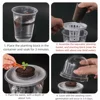 Plastic hydroponic seed planting pot - transparent and durable gardening seedling cup - reusable cup for observing plant roots 3