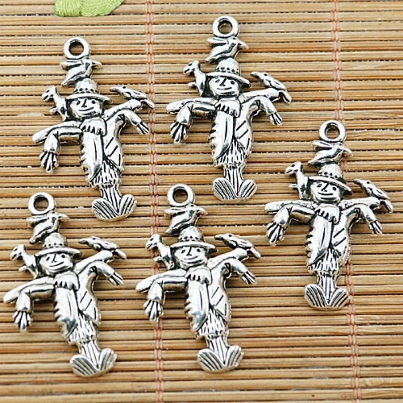 

10pcs 32*21mm Tibetan Silver Color Cartoon Scarecrow Design Charms EF1406 Charms for Jewelry Making