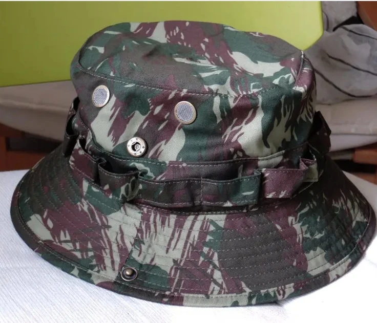 Snow camo German Spot Rhodesia Camouflage Hat Big Five Leaf Men's Summer Sunscreen Big Head Fisherman Bennie Cap camouflage hat tactical boonie hat tactical hat german officer hat