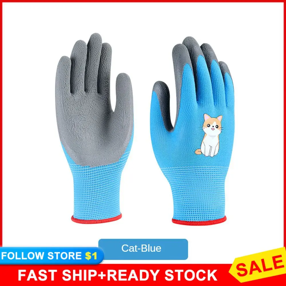 Blu, 9/L Guanti Protettivi,Impermeabili,Guanti in Lattice di Nylon,Antiscivolo,P