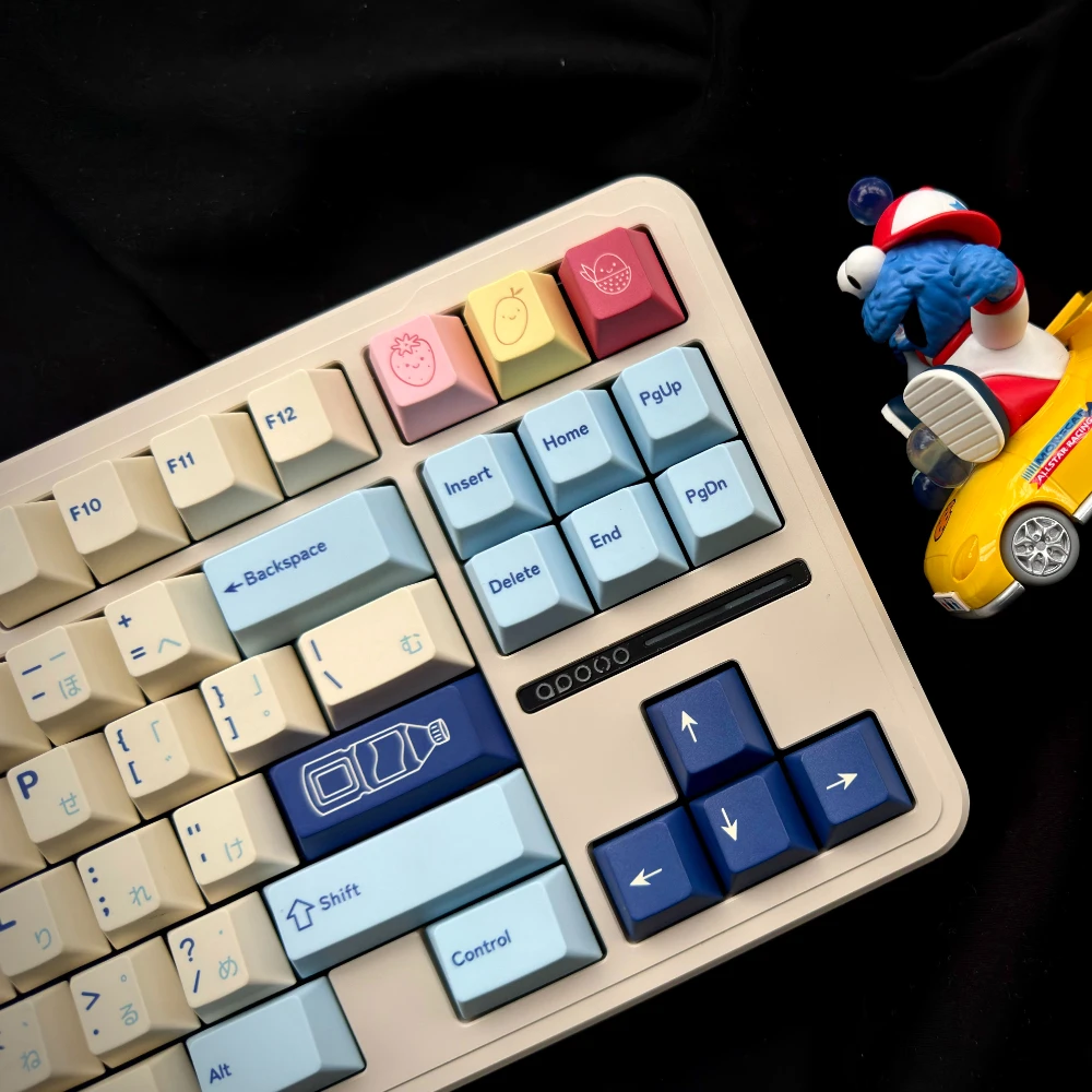 Gmk Iogurte Keycap Conjunto Completo Pbt Custom Vintage Keyboard Cap Perfil Cereja Cor Clara Acessórios de Teclado Mecânico - Imagem 4
