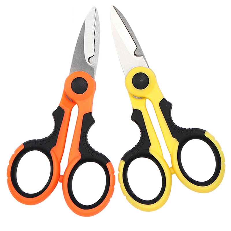 Electrician Scissors High Carbon Steel Industrial Strong Wire and Cable Scissors Non-slip Manual Electrician Stripping Scissors 5