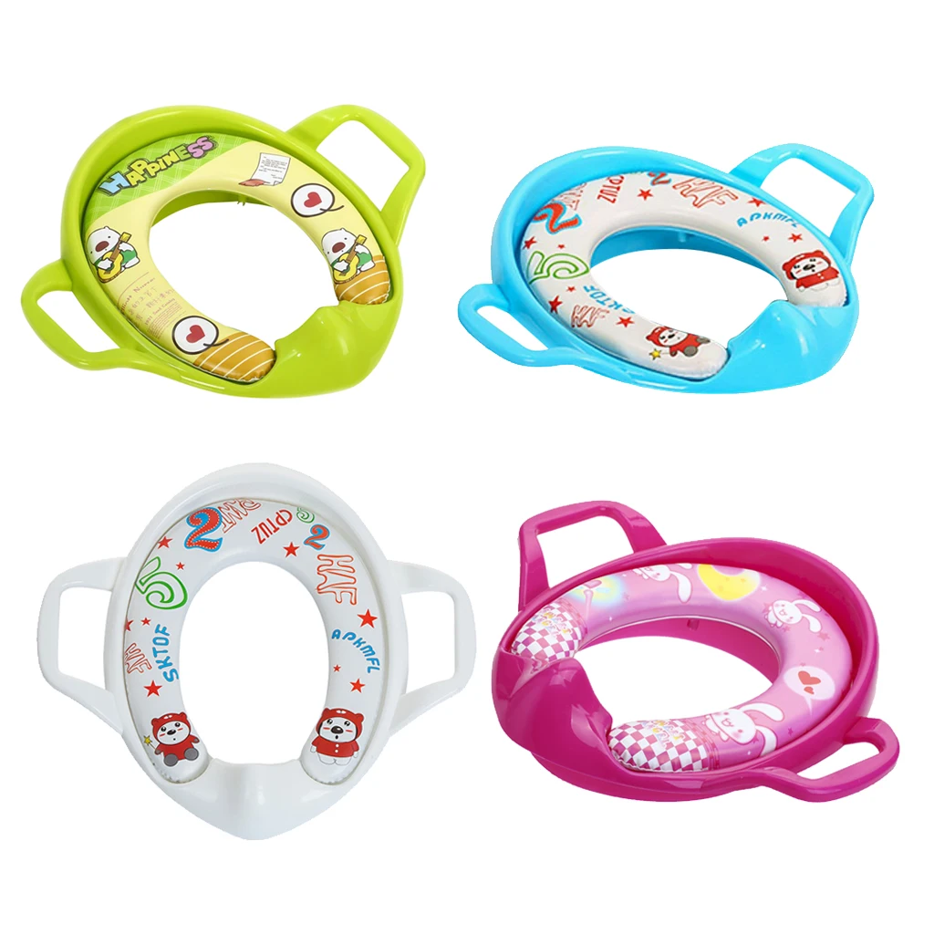 Potty Training Seat with Soft Cushion Kids Toilet Adapter Portable Children Toilet Chair for Home and Travel