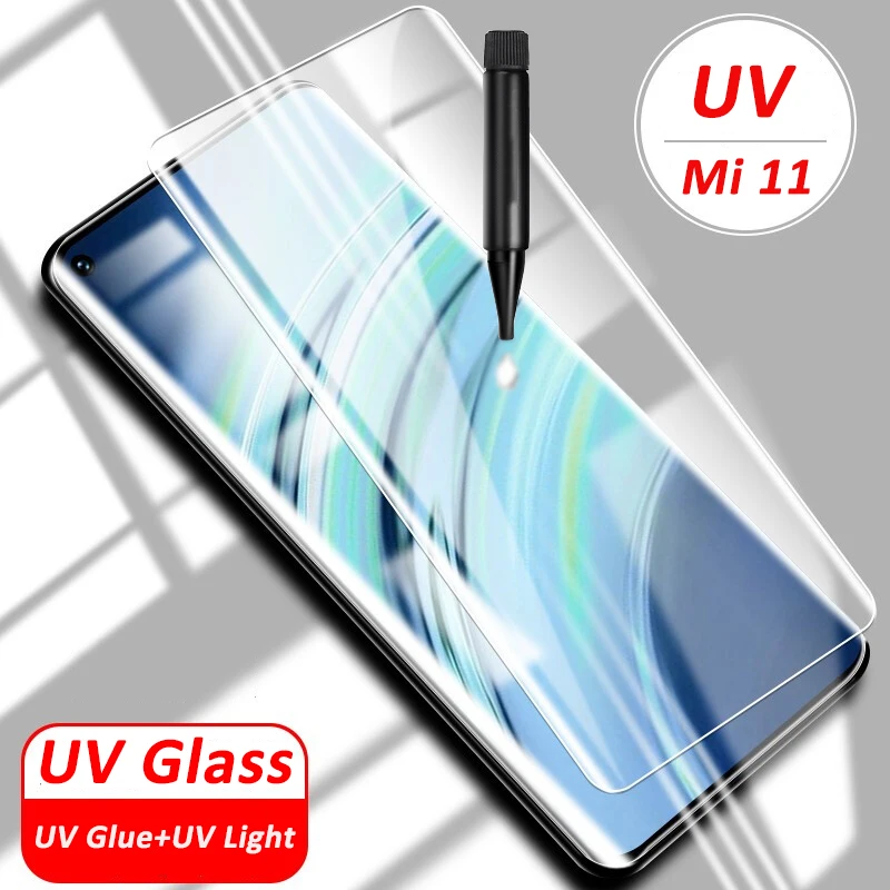 

3D UV Tempered Glass for Xiaomi Mi 11 10 12 12X 12S Note10 Lite Civi CC9 Pro Ultra 10S Mix4 Screen Protector Protective Glass