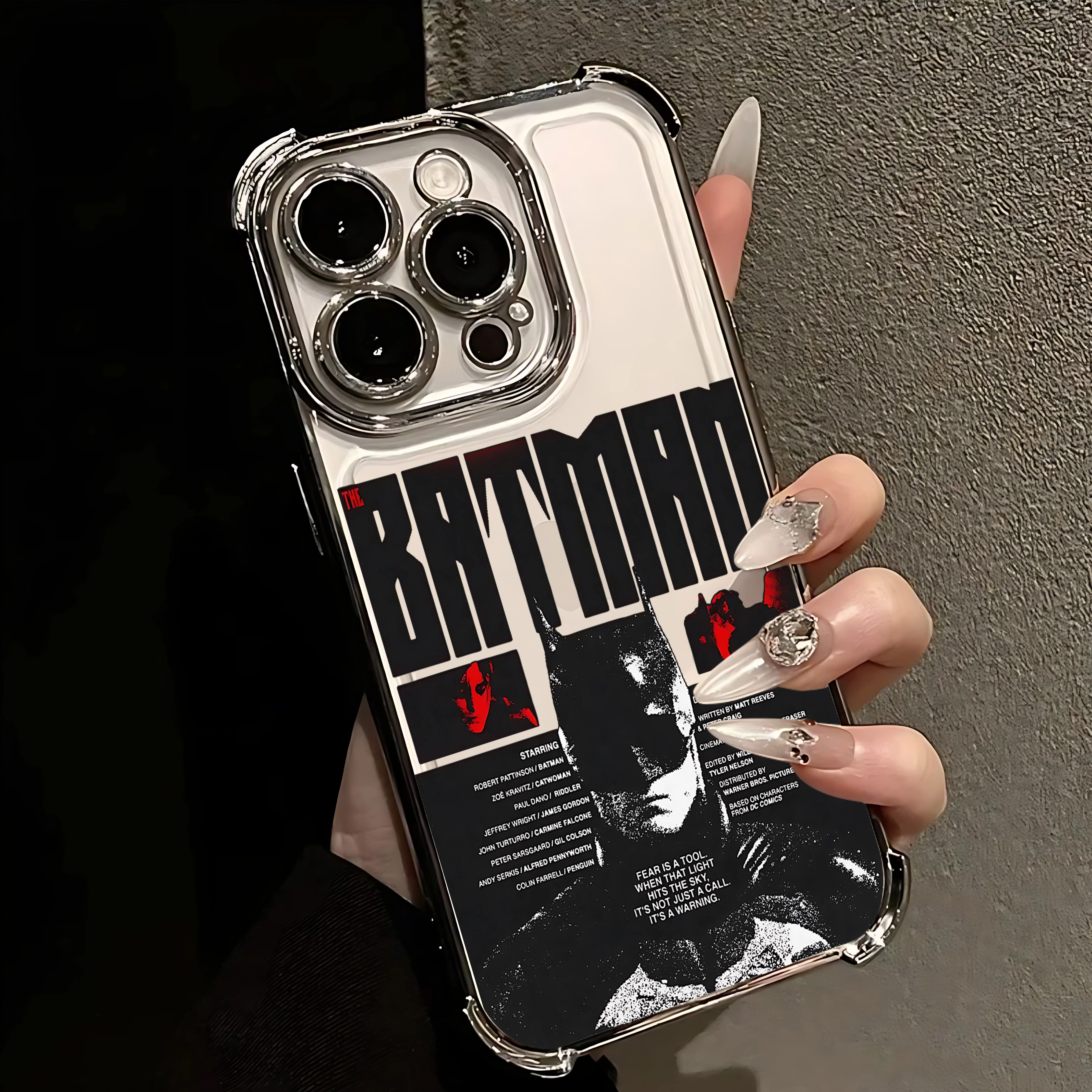 Sleek Anti-Fall Batman Plating Phone Case