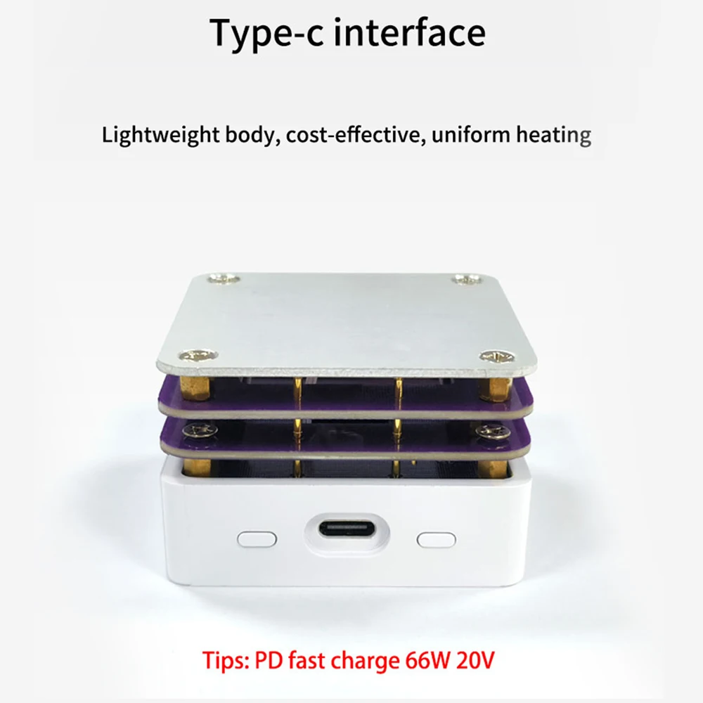 G3061 PD65W 미니 핫 플레이트 디지털 납땜 예열 재 작업 스테이션 PCB SMD 보드 납땜 플레이트 가열 테이블 수리 도구