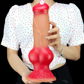 XXL Realistic Dog Dildo Simulation Penis Animal Dildo Anal with Suction Cup Adult Toy Sex Toy for Woman Lesbian Strapon Dildo 3