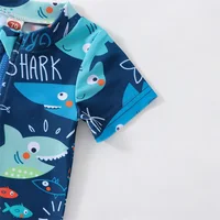 Toddler Baby Boy Swimwear Swimsuit Short Sleeve Rash Guard Bathing Suit Cute Little Boy s Beachwear 2