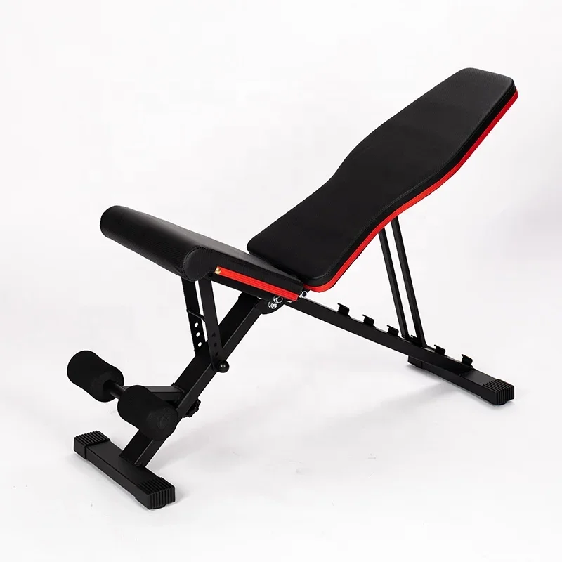 Hot Sale Folding Dumbbell Weight Lifting Bench Sit Up Home Gym Fitness Exercise Flat Adjustable For Sale
