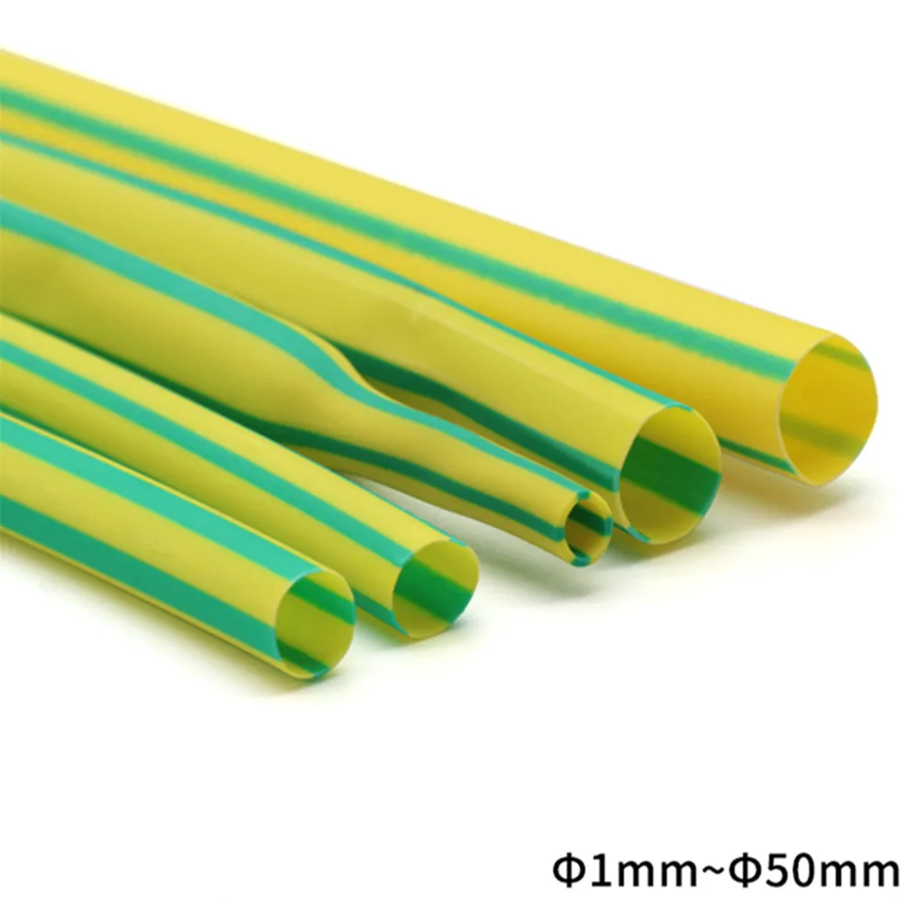 Yellow Green 21 Heat Shrinkable Tubing Heat Shrink Tubing 1 50mm Heat