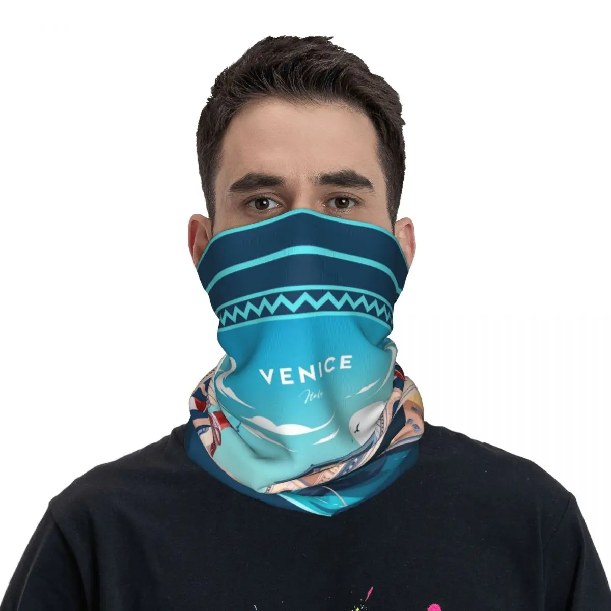 

Adult Venice Italy City Bandana Accessories Neck Gaiter Printed Mask Scarf Warm Scarf For Fishing Breathable