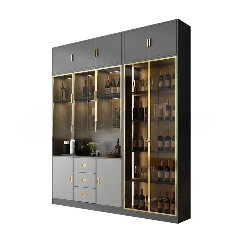 

Wooden Display Wine Cabinets Kitchen Storage Living Room Wall Wine Cabinets Racks Liquor Mueble Licorera bar Furniture