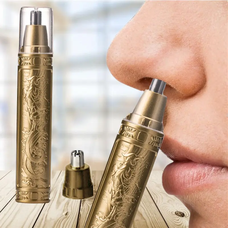 Nose Hair Trimmer Golden Dragon And Phoenix Clear Nostrils Small Convenient Washing Knife Head Unisex