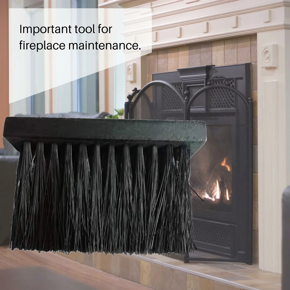1PC Fireplace Brush Square Brush Head Fireplace Fire Hearth Fireside Refill Cleaning Broom Wall Home Cleaning
